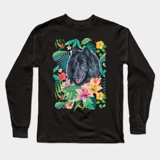 Tropical Belgian Shepherd Long Sleeve T-Shirt